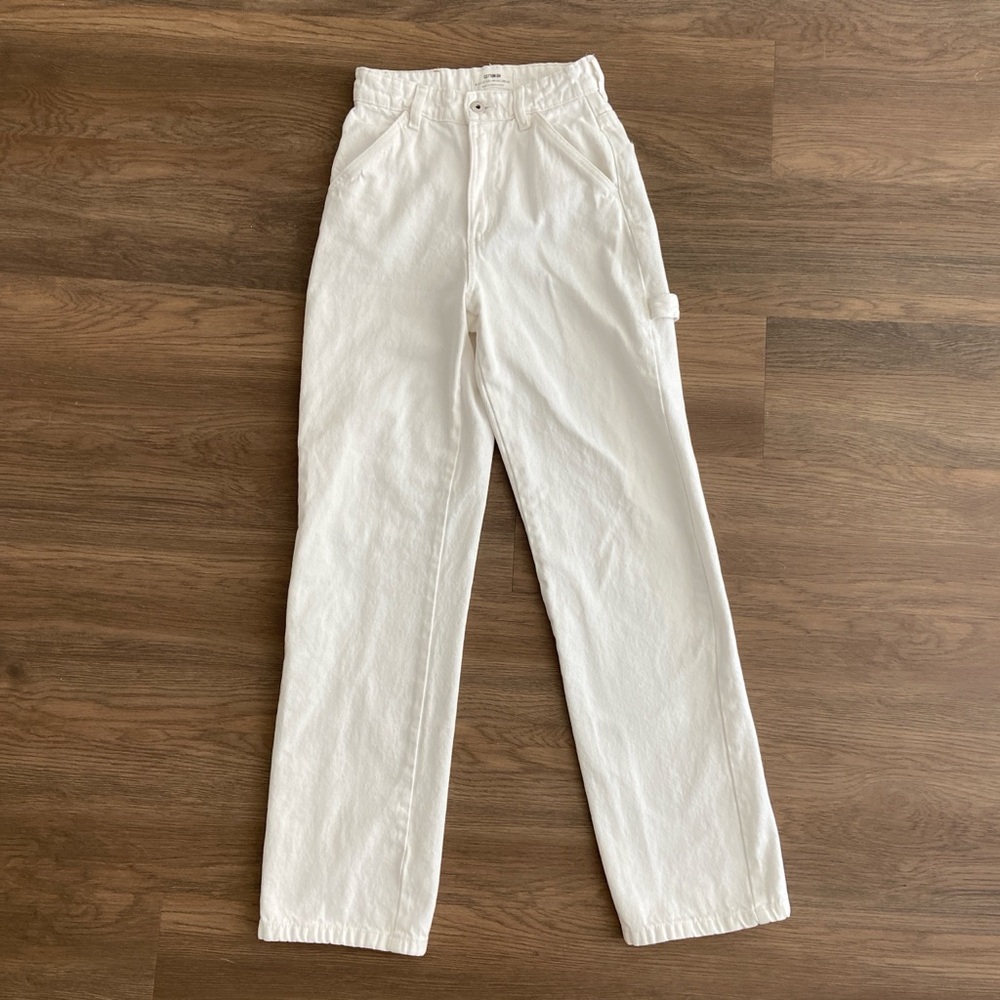 Cotton On white carpenter pants